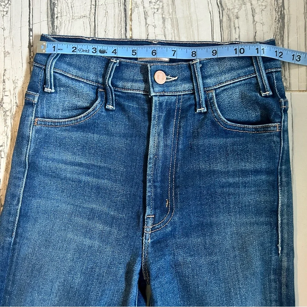 MOTHER The Hustler Ankle Fray in Home Movies High Rise Cropped Flare Jeans - Picture 9 of 16